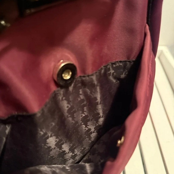 Karl Lagerfeld Paris Black Nylon Bow Backpack EUC - Picture 4 of 9